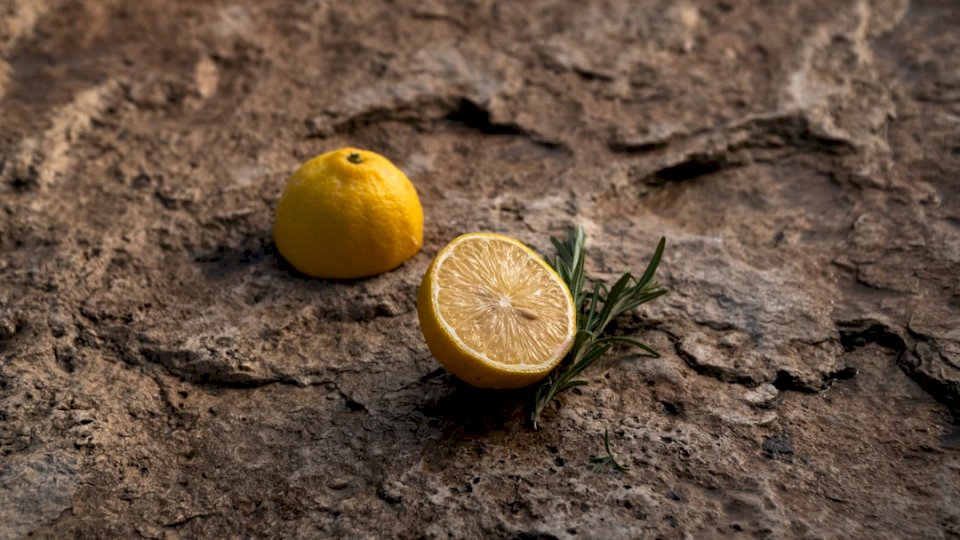 Limão e alecrim. parte lateral de puzzle online