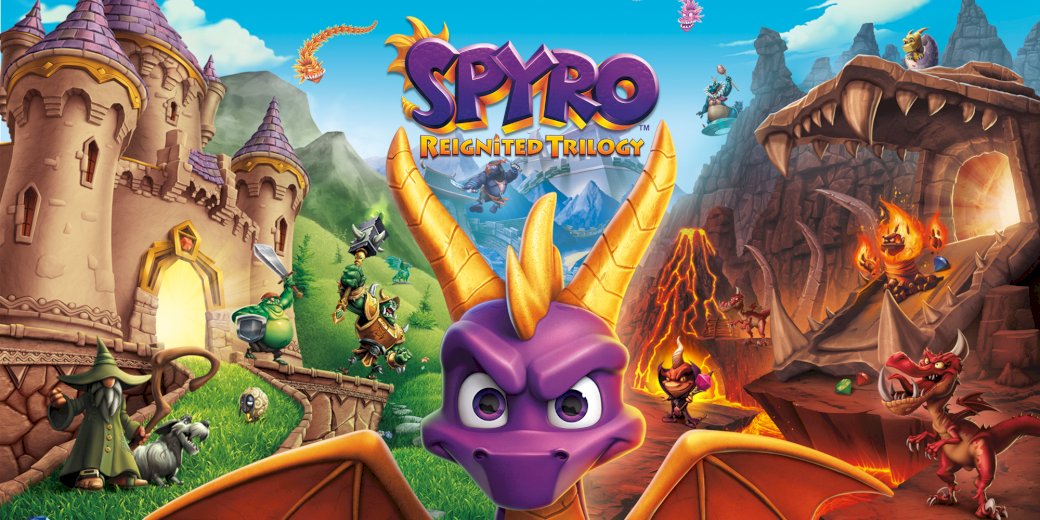 Videospelsinspelning av Spyro-trilogi pussel på nätet