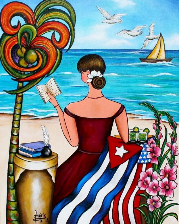 Woman at the seaside online puzzle