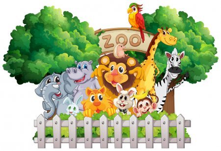 Kindergarten in Janowicy / Topic: In the zoo online puzzle