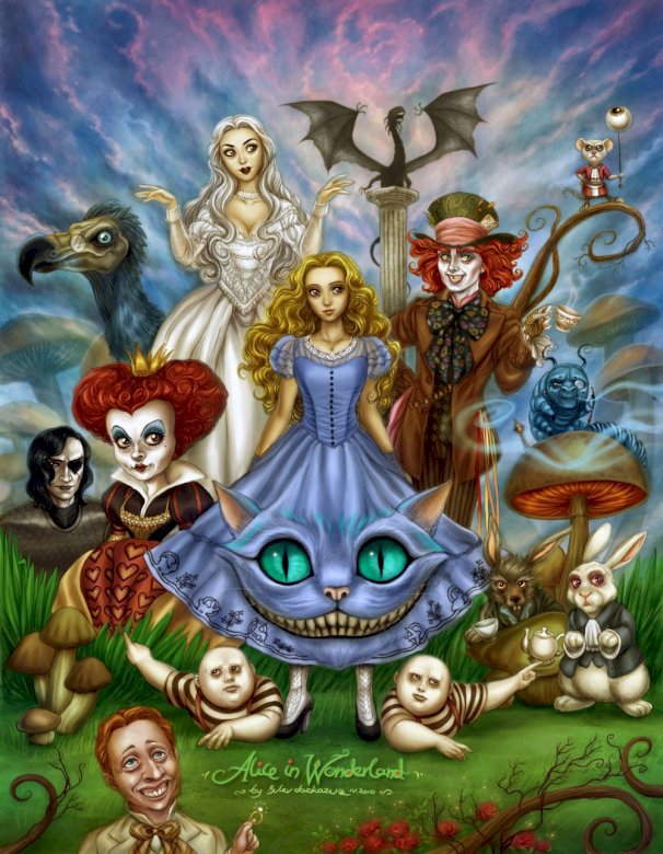 Alice im Wunderland Online-Puzzle