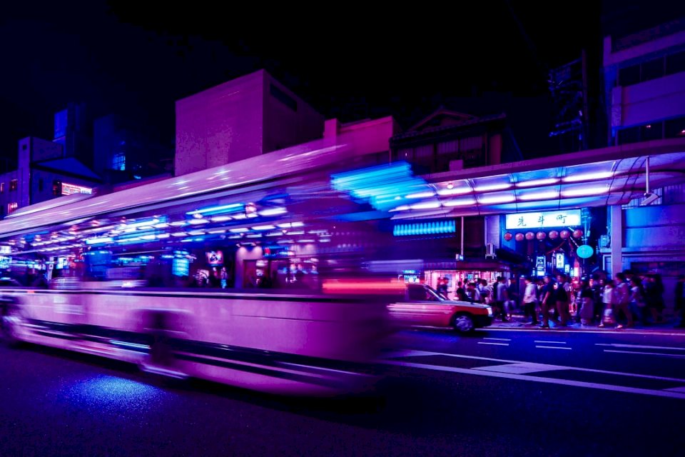 Kyoto rör sig på natten pussel på nätet