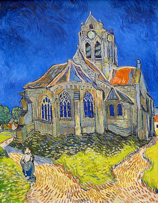 Van Gogh, Εκκλησία στο Auvers παζλ online
