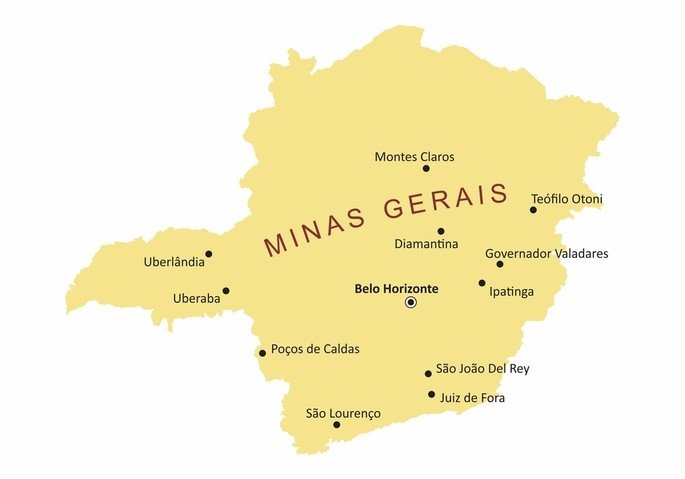 Mapa de Minas Gerais rompecabezas en línea