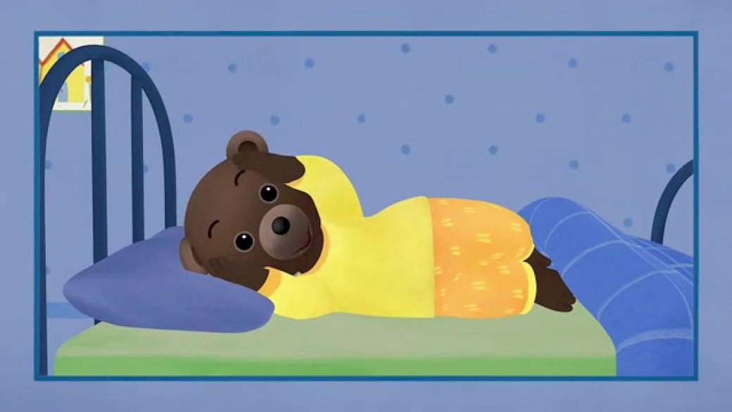 Kis barna medve alszik kirakós online