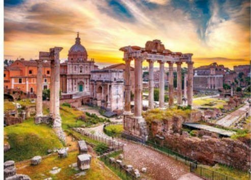 Ζωγραφική: Ρώμη το σούρουπο. online παζλ