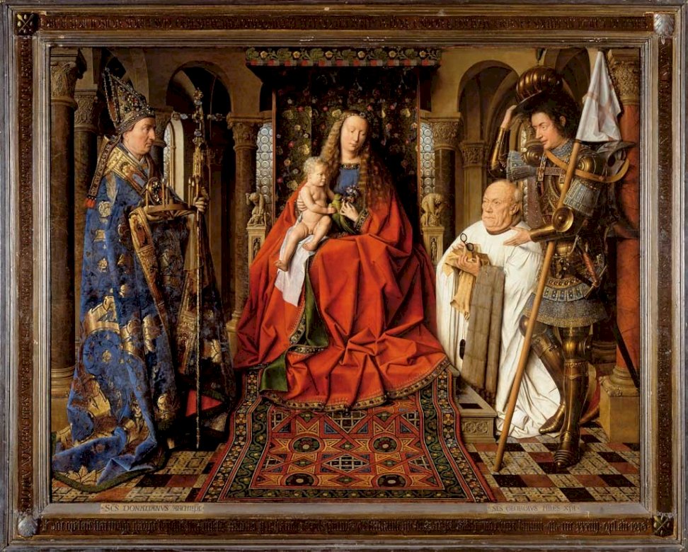Jungfru och barn med Canon van der Paele (1434) pussel på nätet