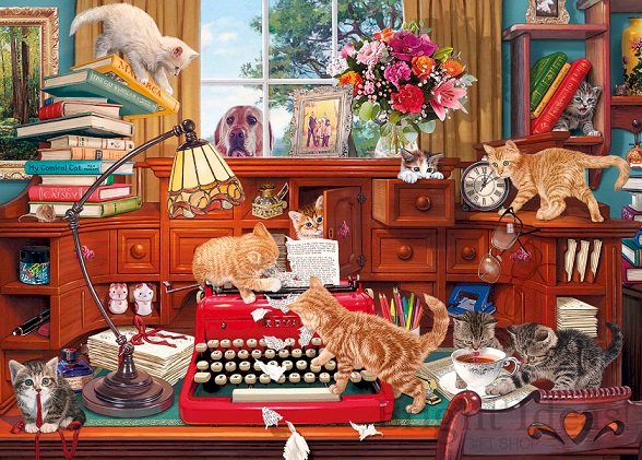 Interior cu pisici. jigsaw puzzle online