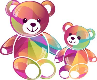 Färgglad björn Pussel online