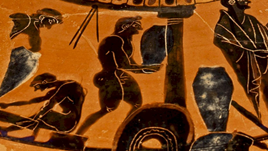 Un jarrón de la antigua Grecia. rompecabezas en línea