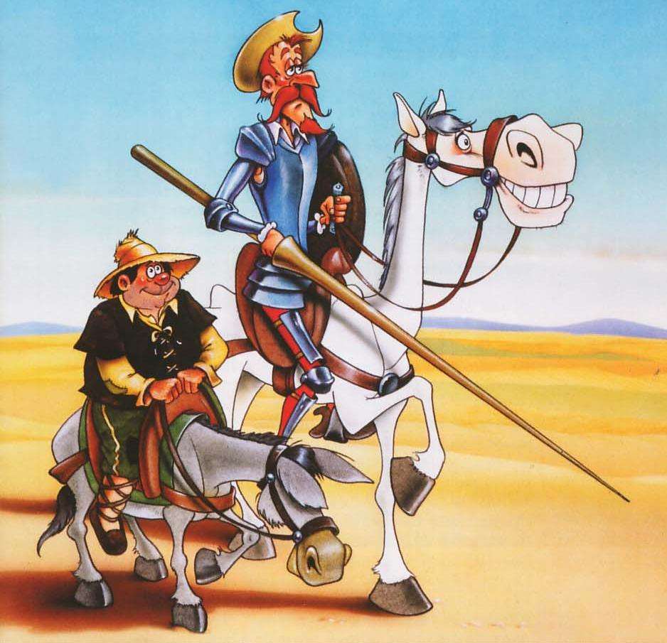 Don Quijote de la Mancha y Sancho Panza rompecabezas en línea