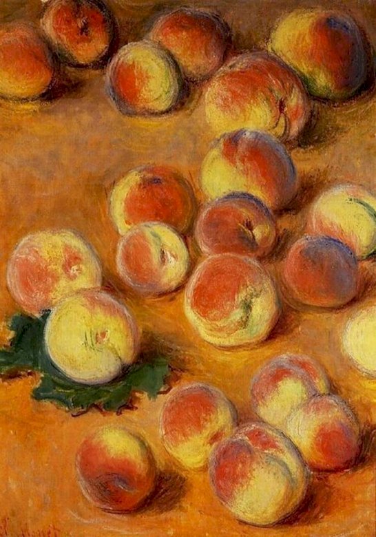 Broskve, Claude Monet skládačky online