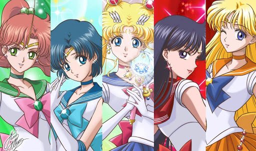 sailors scouts inners sailor moon crystal online puzzle