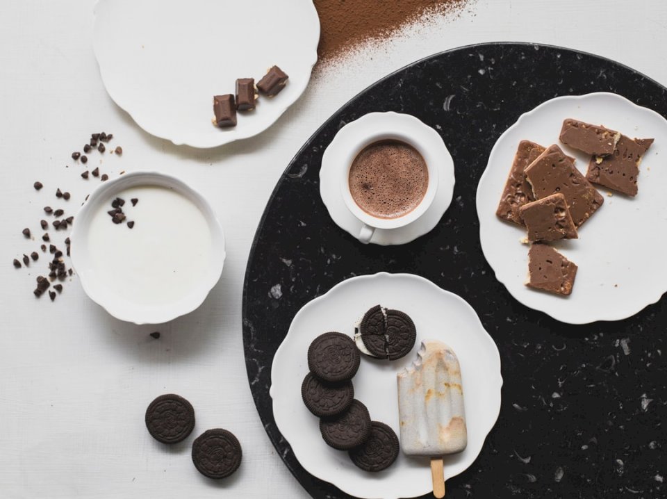 γλυκό μπισκότο και σοκολάτα παζλ online