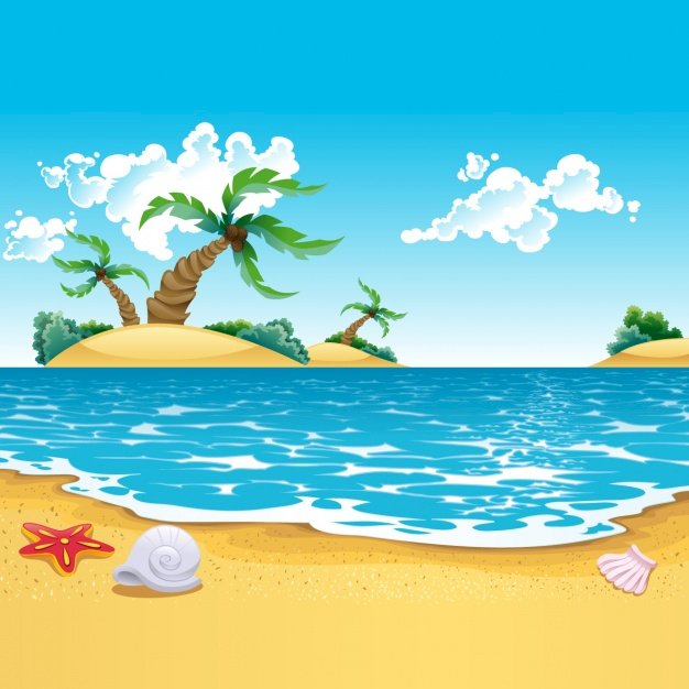 Der Strand im Sommer Online-Puzzle