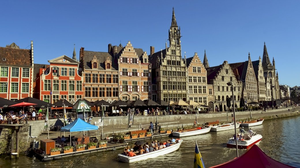 Panorama von Gent Online-Puzzle