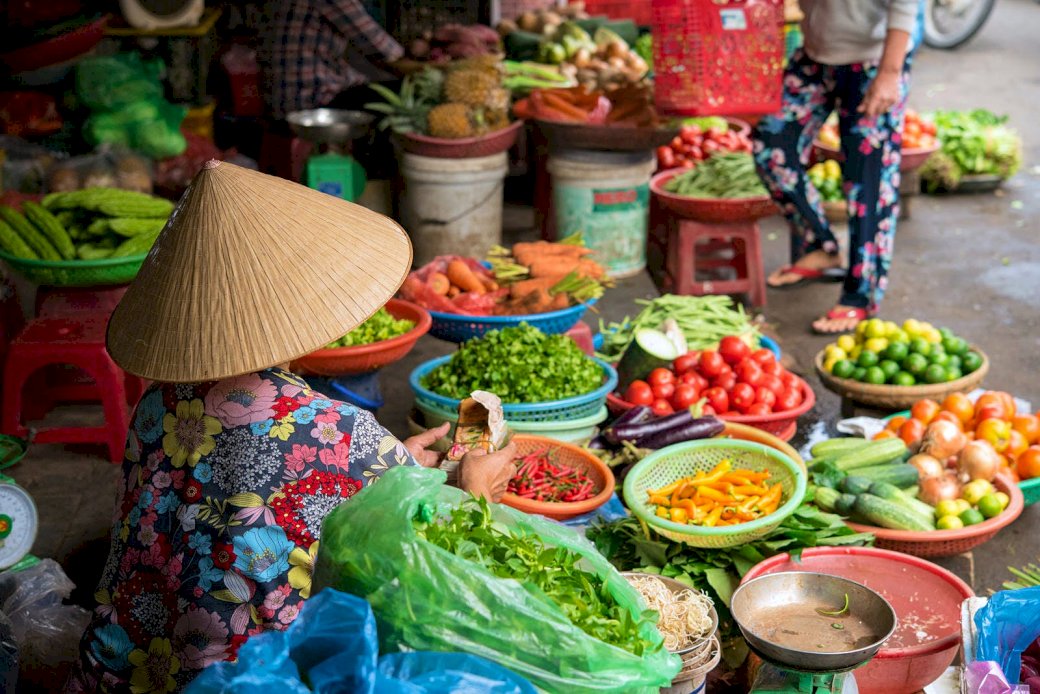 Вьетнамский рынок онлайн-пазл