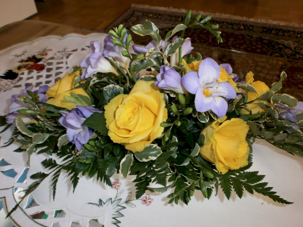 Aranjament floral puzzle online