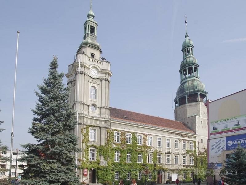 Das Rathaus von Szprotawa Online-Puzzle