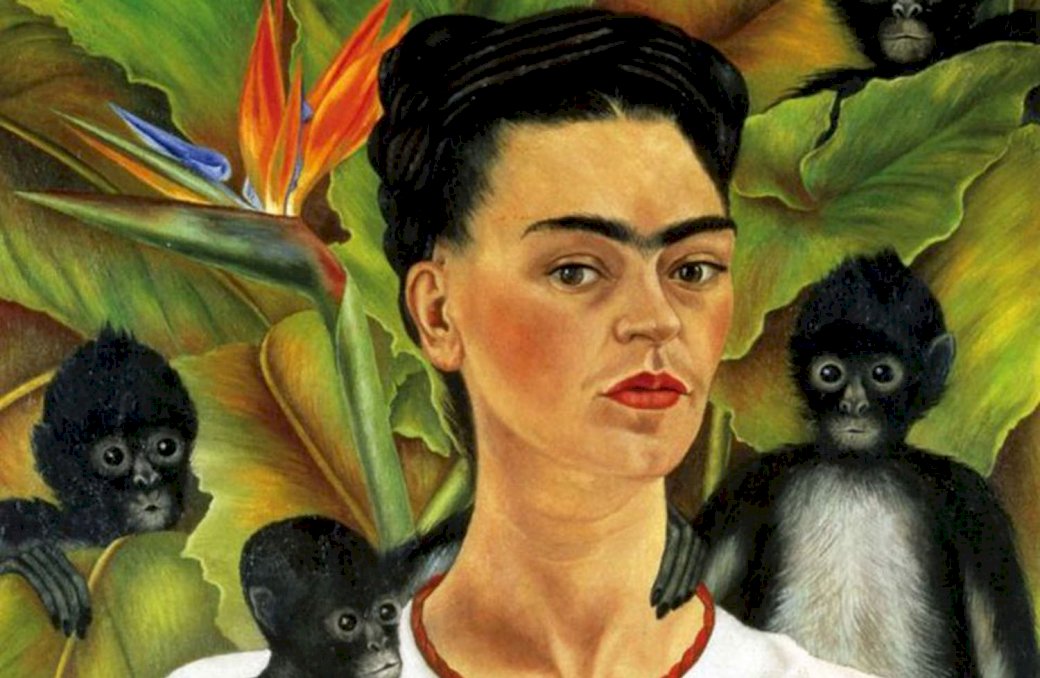 Frida și 3 maimuțe jigsaw puzzle online