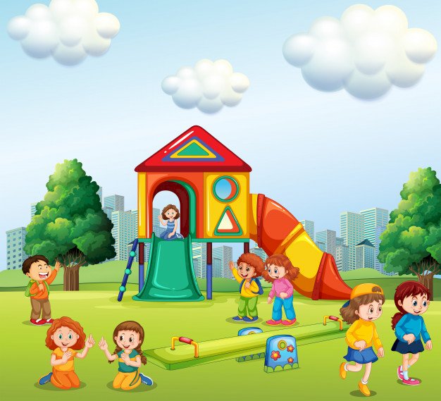 Children, fun, playground online puzzle