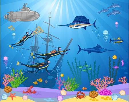 Подводен свят. онлайн пъзел
