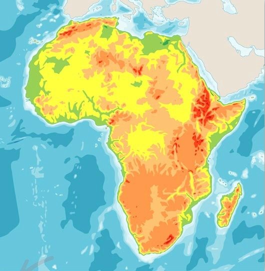 Mappa dell'Africa puzzle online
