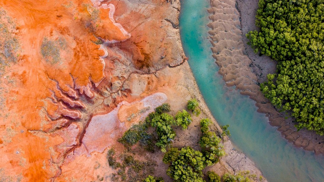 Vista aérea de Pilbara quebra-cabeças online
