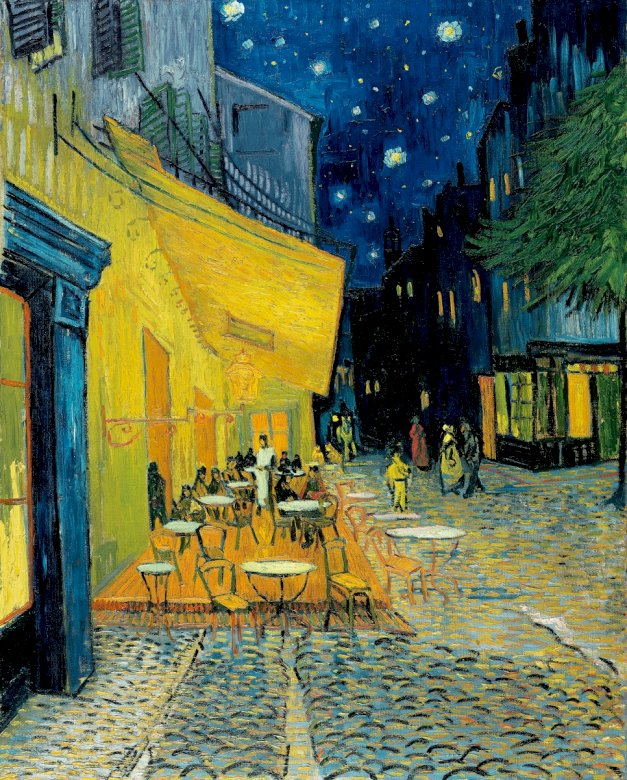 Vincent van Gogh - Kávézóterasz éjjel online puzzle