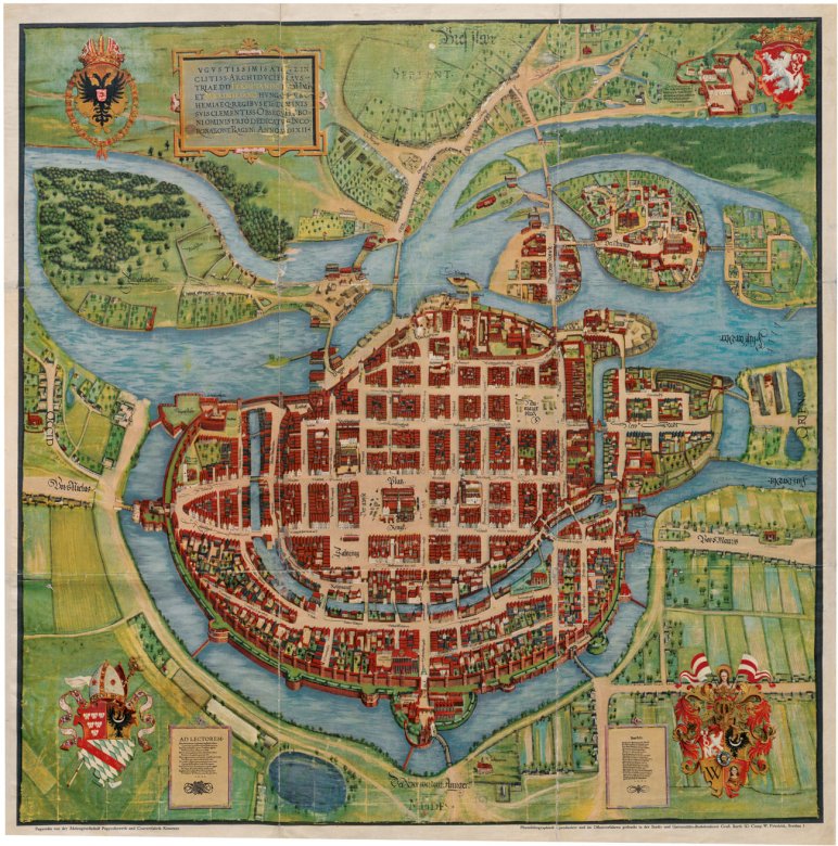 План середньовічного Вроцлава 1526 року. пазл онлайн