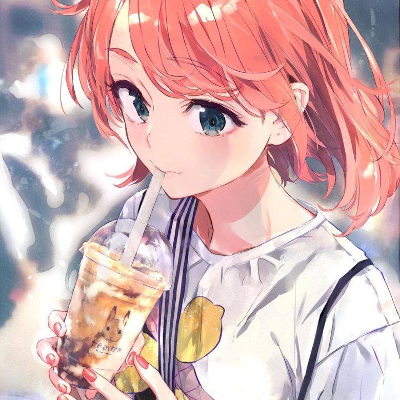 Bubble tea / boba anime girl skládačky online