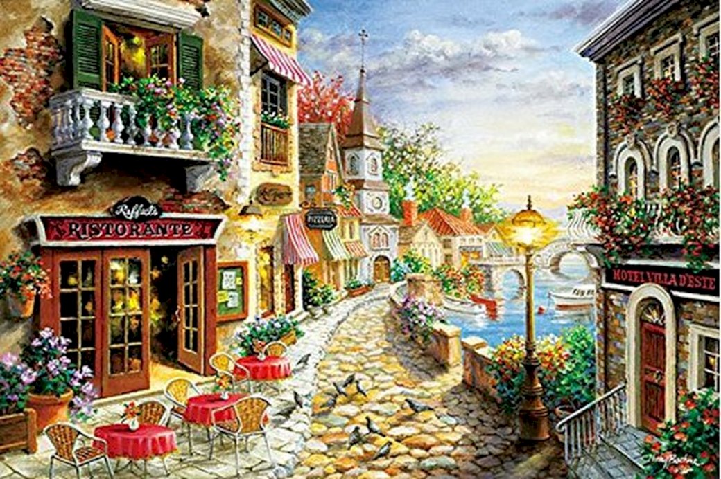 Restaurant by the sea jigsaw puzzle