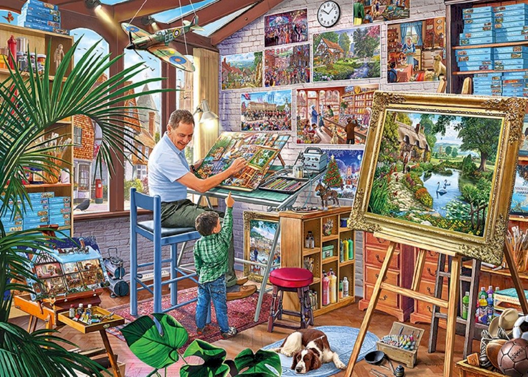 Oficina de pintura puzzle online