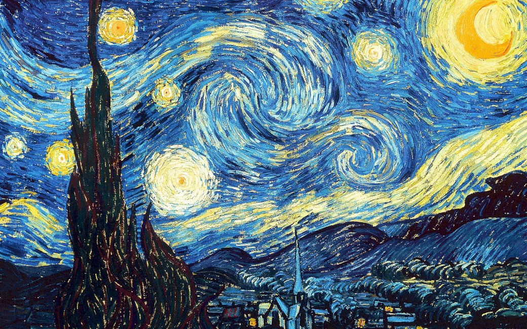 Die sternenklare Nacht Von Vincent Van Gogh Online-Puzzle