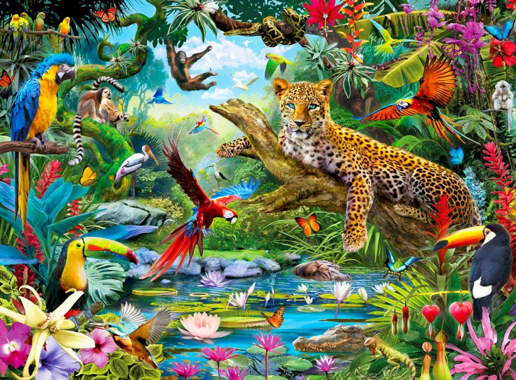 Леопардова джунгла онлайн пъзел