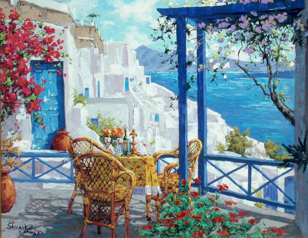 Santorini stílusban online puzzle