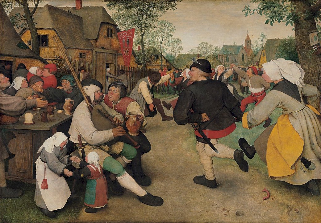 Pieter Bruegel - La danza campesina rompecabezas en línea