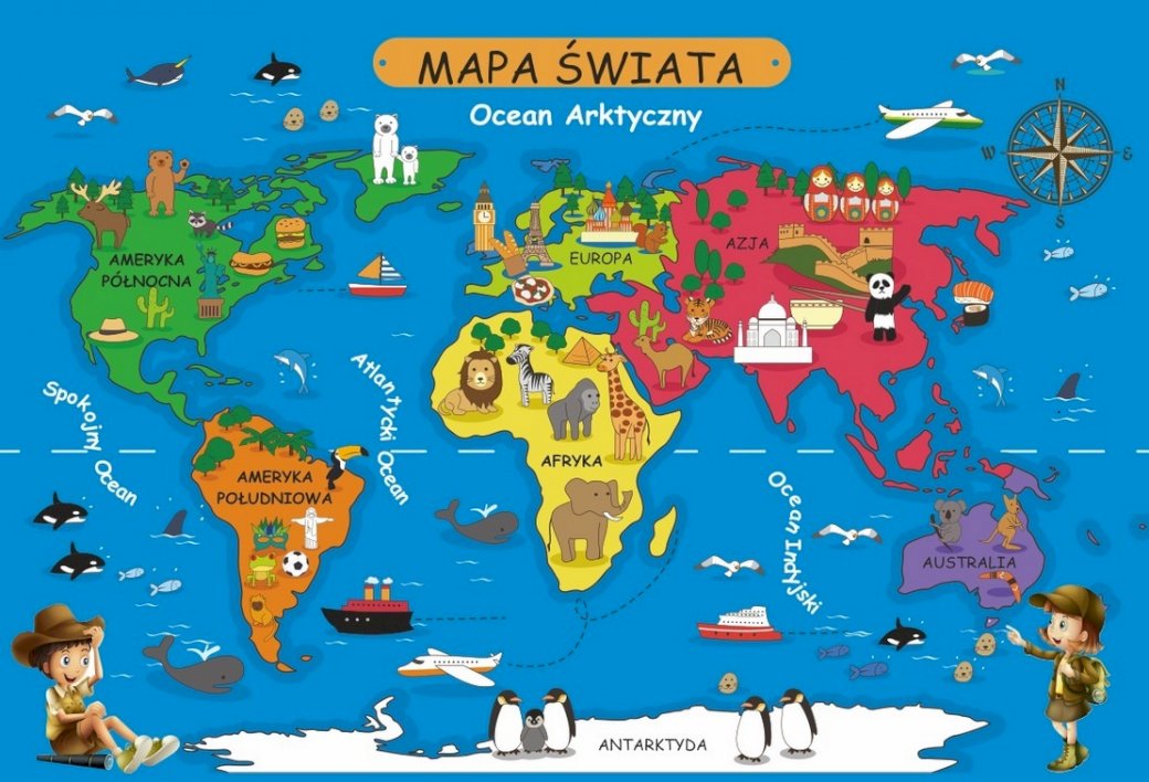 mapa mundial quebra-cabeças online