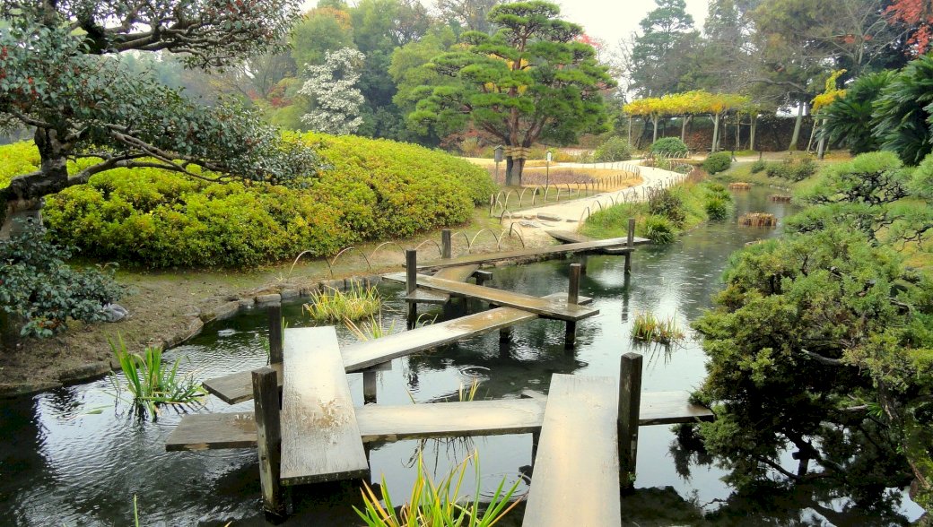 Японский сад пазл онлайн