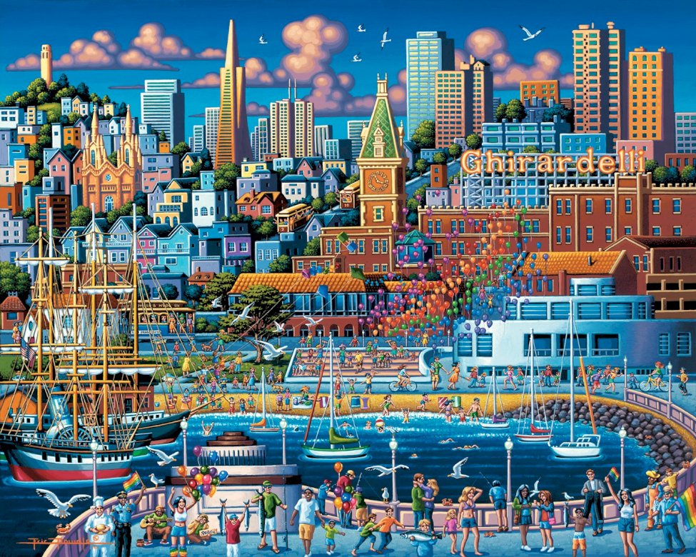 Пристанище Сан Франциско онлайн пъзел