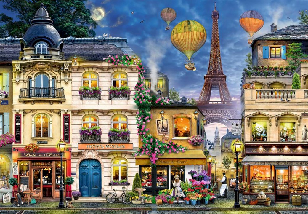 Paříž večer online puzzle
