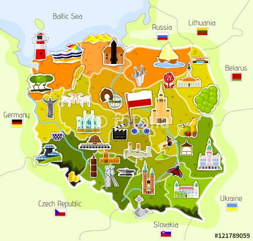 χάρτης της Πολωνίας online παζλ