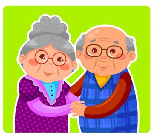 Mormor och farfar-mormor och morfar pussel på nätet