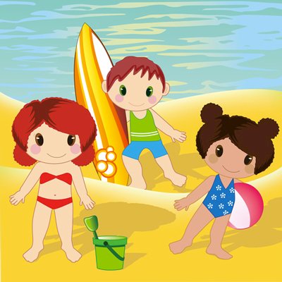 Kinderen aan zee legpuzzel online