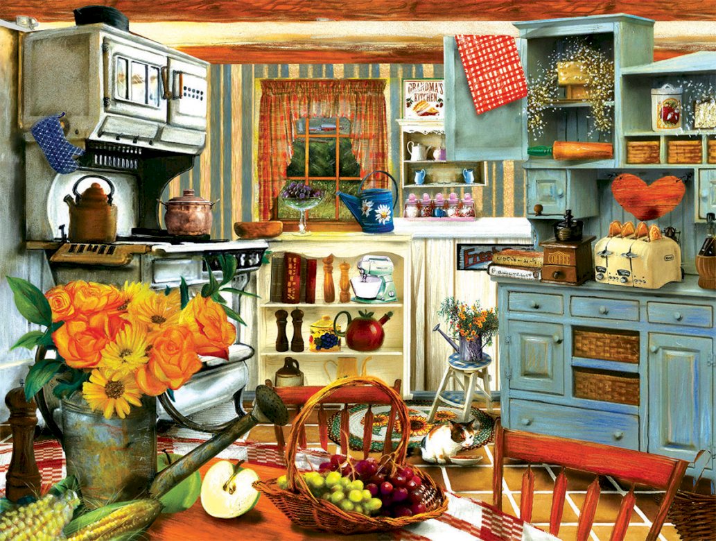 The interior of the kitchen online puzzle