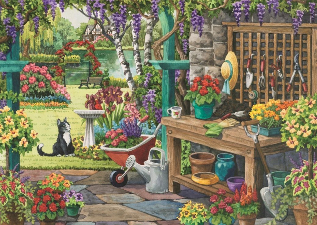 Flowers in the garden jigsaw puzzle online