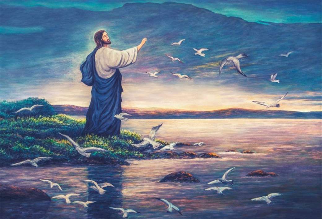 Иисус и море пазл онлайн
