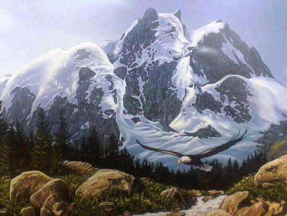 three on a mountain jigsaw puzzle online
