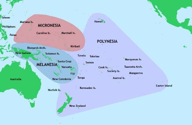 OCEANIA CONTINENT Pussel online