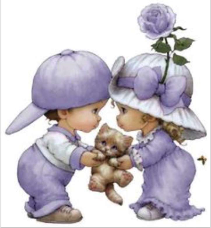 dvě malé fialové dívenky kirakós online